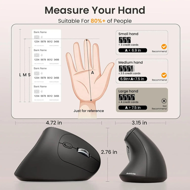 Ergonomic Wireless Mouse with Side Scroll Wheel - ElectronAge