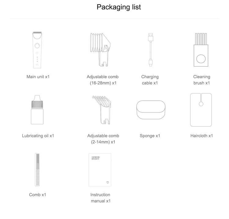 Xiaomi MIJIA Hair Clipper 2 Cutting Machine Trimmer - ElectronAge