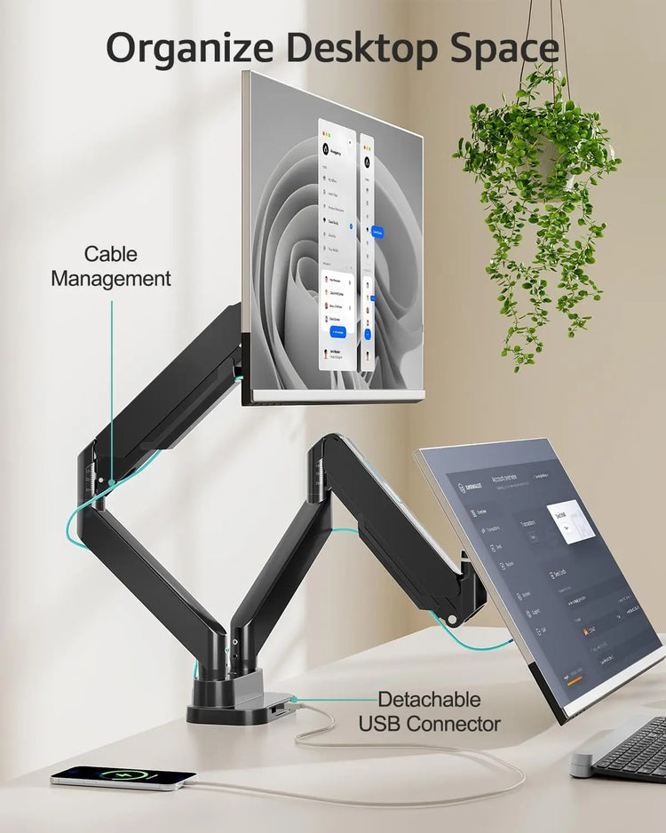 Dual Monitor Desk Mount for 39" Ultrawide Screens - ElectronAge