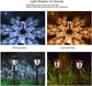 10pcs Solar LED Lawn Lights with Water Ripple Design, IP44 Waterproof for Garden, Yard, Poolside, and Outdoor Landscape Lighting