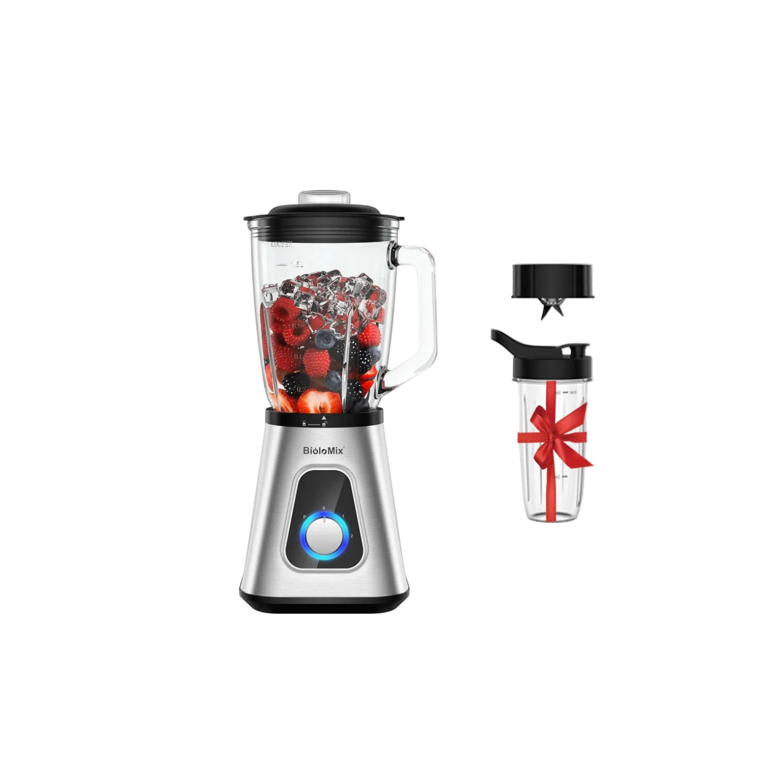 BioloMix 1300W Smoothie Blender with 1.5L Glass Jar - ElectronAge