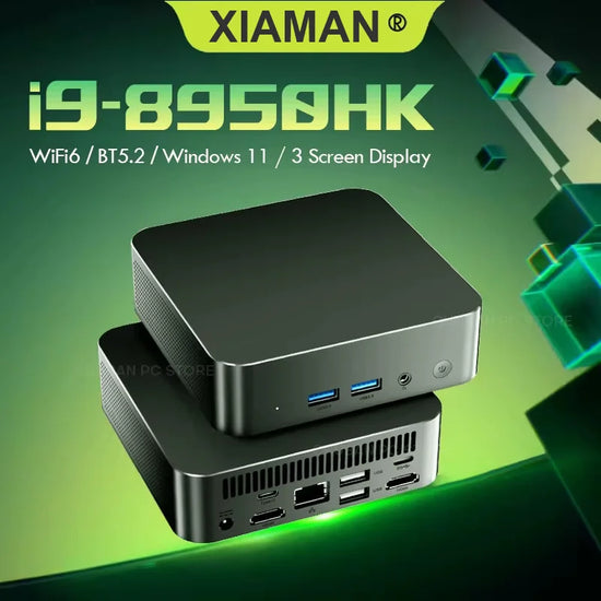 2026 Portable Mini PC Core i9 8950HK Windows 11 Pro Desktop PC Gamer 16GB RAM 1TB SSD WIFI 6 BT5.2 Office Study Desktop Computer