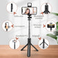 Wireless Selfie Stick Tripod Stand with Light Bluetooth Remote Extendable Tripod for iPhone Mobile Phone Tiktok Live Streaming