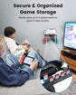Transnovo for Switch 2 OLED LITE Wall Holder Space Saving with 5 Slot Gmae Card Storage Wall Hanging for Gamepad and joycon