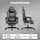 Gtplayer Gaming Chair Fabric with Pocket Spring Cushion - ElectronAge