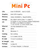 2026 Portable i9 Mini PC Computer Windows 11 Intel Core i9 8950HK 16GB 1TB Gaming Computer Dual-Band WiFi 6-Core Mini Desktop PC