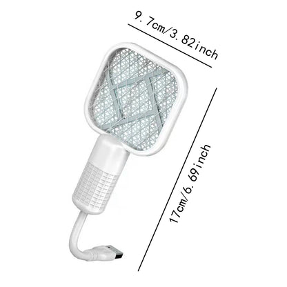 Small Electric Mosquito Killer 5 Layer Security Net Compact Portable USB Interface Electric Fly Swatter for Home Outdoor Camping