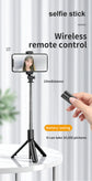 Roreta 2025 foldable Tripod for Smartphone,phone Stand with Bluetooth shutter,Wireless Selfie Stick brackets with Phone Holder