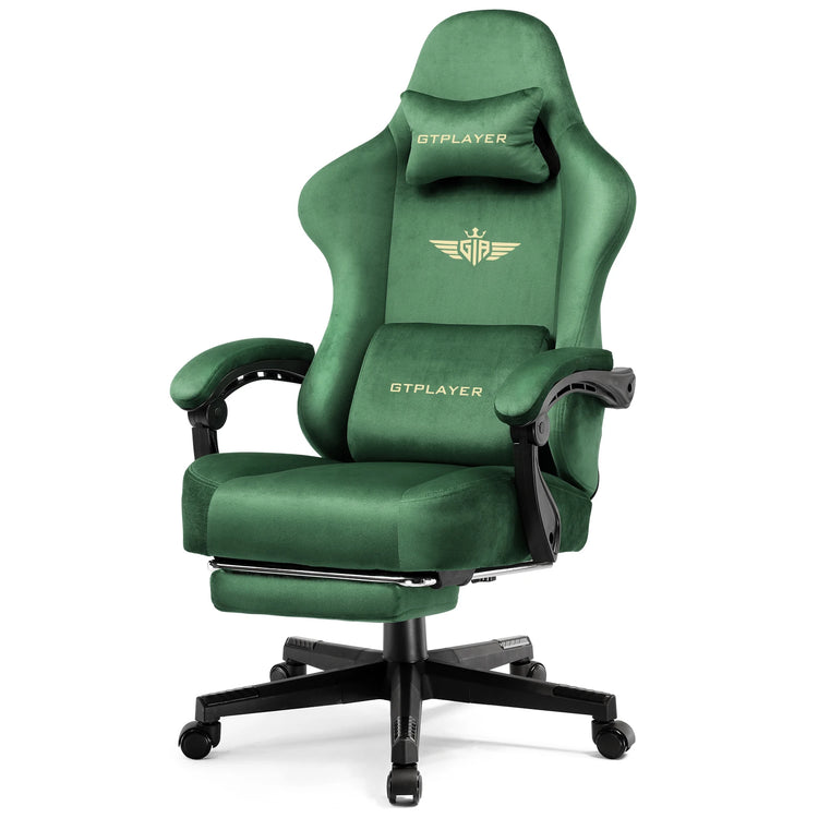 Gtplayer Gaming Chair Fabric with Pocket Spring Cushion - ElectronAge