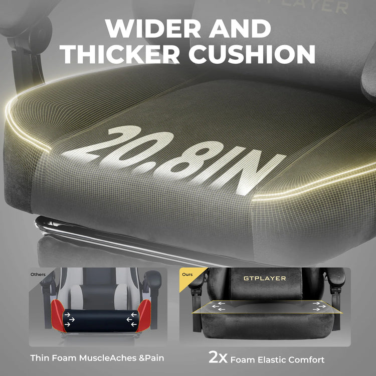 Gtplayer Gaming Chair Fabric with Pocket Spring Cushion - ElectronAge