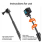 Roreta New Underwater Buoyancy bar Diving Extendable Selfie Stick Tripod For Gopro Insta360 DJI OSMO Action Camera Accessories