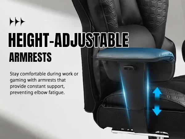 Office Chair Ergonomic Leather High Back - ElectronAge