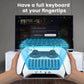 Wireless Controller Keyboard for PS5/PS5 Pro Slim, Bluetooth 3.0Mini Portable Gamepad Chatpad with Built-in Speaker&3.5MM Audio