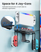 Transnovo for Switch 2 OLED LITE Wall Holder Space Saving with 5 Slot Gmae Card Storage Wall Hanging for Gamepad and joycon
