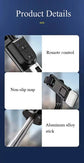 1.7M Bluetooth Wireless Selfie Tripod With Fill Light Shutter Remote Control Portable Foldable Monopod For iPhone Smart Phone