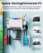 Transnovo for Switch 2 OLED LITE Wall Holder Space Saving with 5 Slot Gmae Card Storage Wall Hanging for Gamepad and joycon
