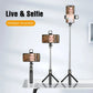 Roreta Portable Tripod Bluetooth Selfie Stick Retractable Multifunctional Phone Holde With Selfie light Wireless Remote