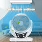 Solar-powered multifunctional fan, LED emergency light bulb, USB charging, night light function, can charge mobile phones