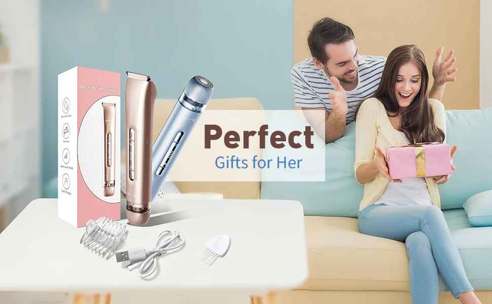 Bikini Trimmer for Women - 2 in 1 Electric Razors for Women - ElectronAge
