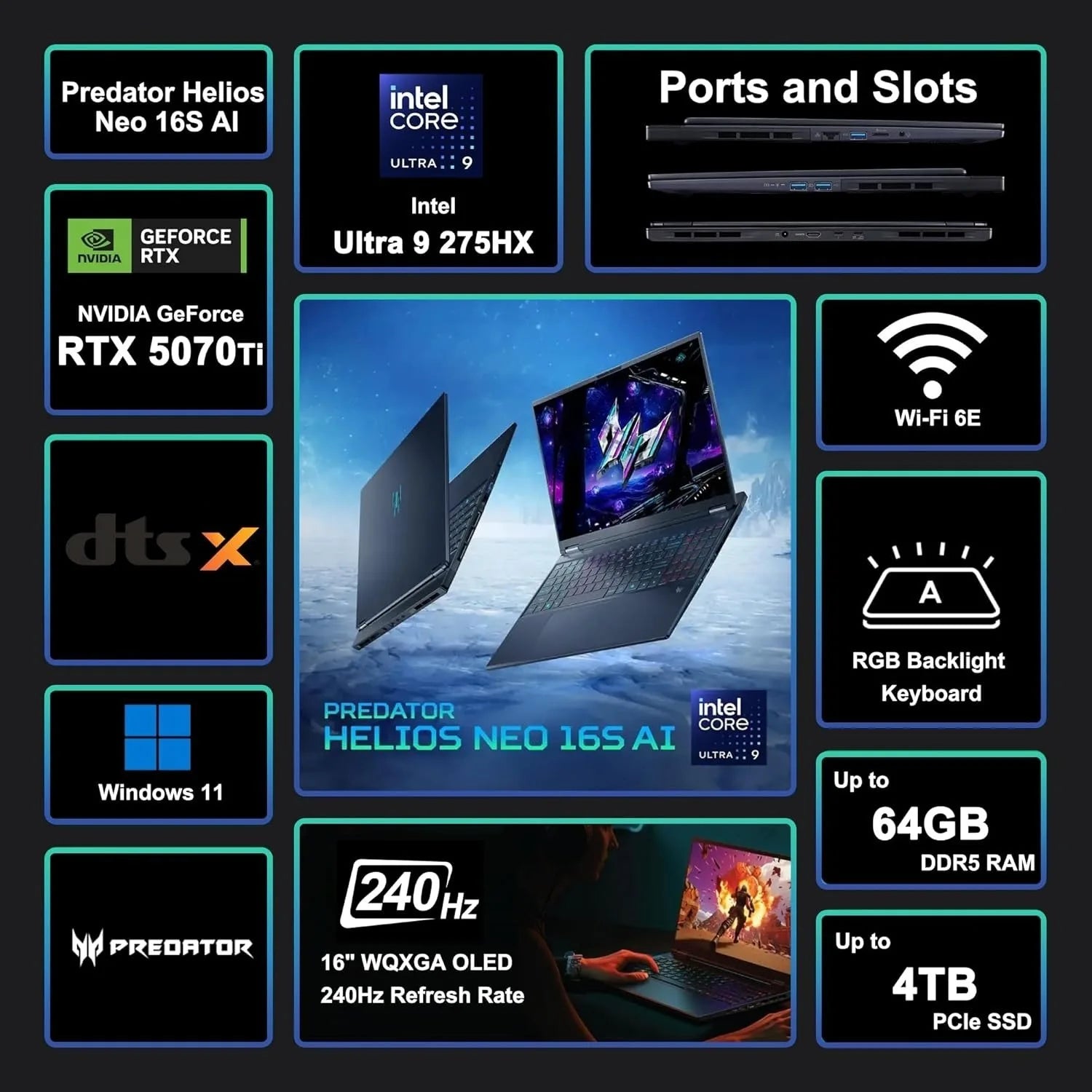 Acer Predator Helios Neo 16S Gaming Laptop - ElectronAge