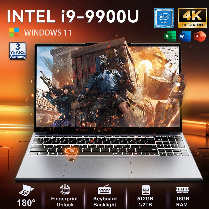 Windows 11 15.6" Ultra Slim Portable Laptop - ElectronAge