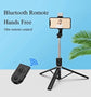 1.7M Bluetooth Wireless Selfie Tripod With Fill Light Shutter Remote Control Portable Foldable Monopod For iPhone Smart Phone
