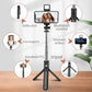 Roreta Portable Tripod Bluetooth Selfie Stick Retractable Multifunctional Phone Holde With Selfie light Wireless Remote