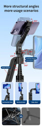 Roreta 2025 new 360 Rotation Gimbal Stabilizer Selfie Stick Tripod balance handle For iPhone Android Smartphone Live Photography