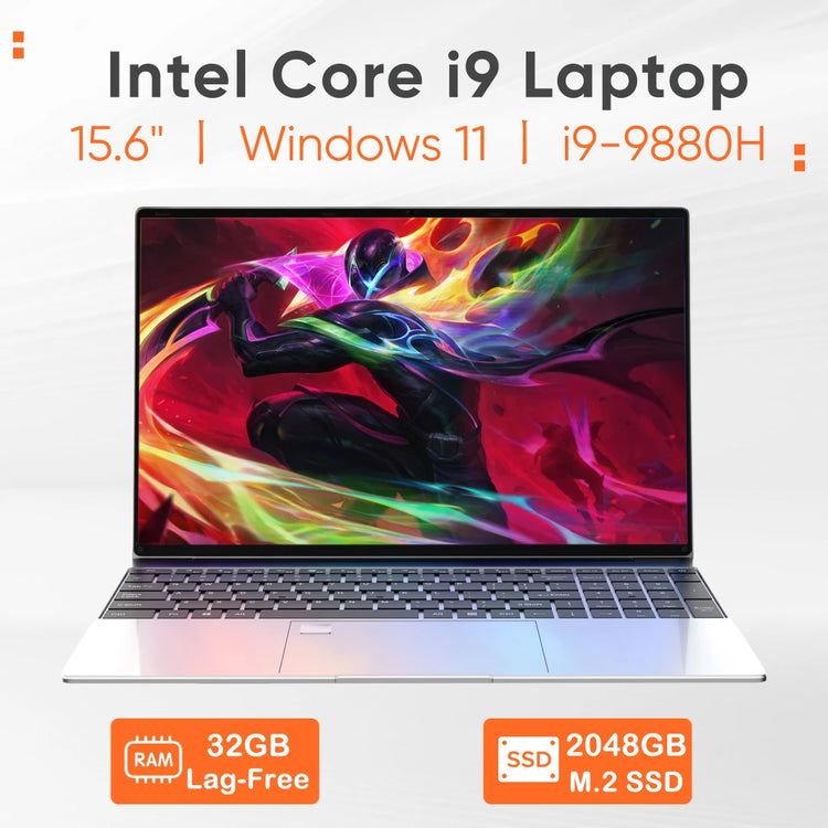 15.6" Intel Core i9-9880H 32GB 2TB Gaming PC - ElectronAge