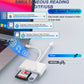 5-in-1 OTG SD TF Memory Card Reader Lightning Type C for iPhone 15 16 iPad Huawei Xiaomi Android MacBook Free 32GB USB Drive