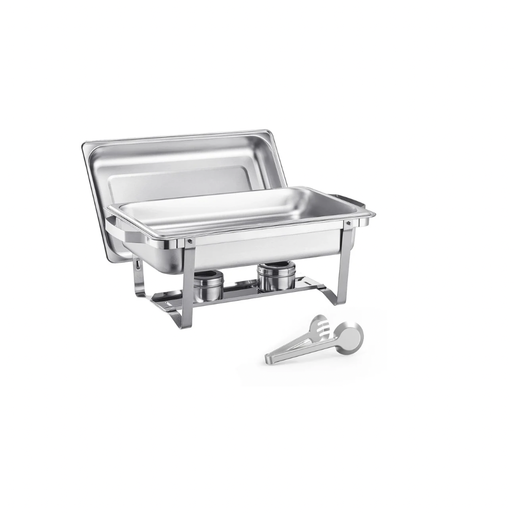 SucceBuy 8 Qt 4 Pack Chafing Dish Buffet Set Stainless Steel Chafer with 2 Full Size and 4 Half Size Pans Catering Warmer Server - ElectronAge