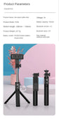 50pcs P20S R1 R1S Bluetooth Wireless Remote Selfie Stick LED light Extendable Foldable Handheld Monopod Tripod Stand Holder
