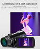 Video Camera 4K Professional for YouTube Live Streaming, Ordro AC5 12X Optical Zoom Full HD Blogger Camcorder Vlog Cameras