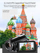 Video Camera 4K Professional for YouTube Live Streaming, Ordro AC5 12X Optical Zoom Full HD Blogger Camcorder Vlog Cameras