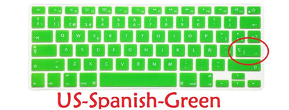 Spanish For Macbook Pro Retina 13 15 Air 13 EU US Spanish Keyboard Cover Soft Silicon A1466 A1278 A1286 Keyboard Protector Skin