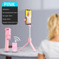 50pcs P20S R1 R1S Bluetooth Wireless Remote Selfie Stick LED light Extendable Foldable Handheld Monopod Tripod Stand Holder
