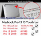 Soft for Macbook Pro 13 15 touch bar 2016 2019 Spanish EU US Keyboard Cover Silicon A1706 A1707 A1989 A1990 Keyboard Protector