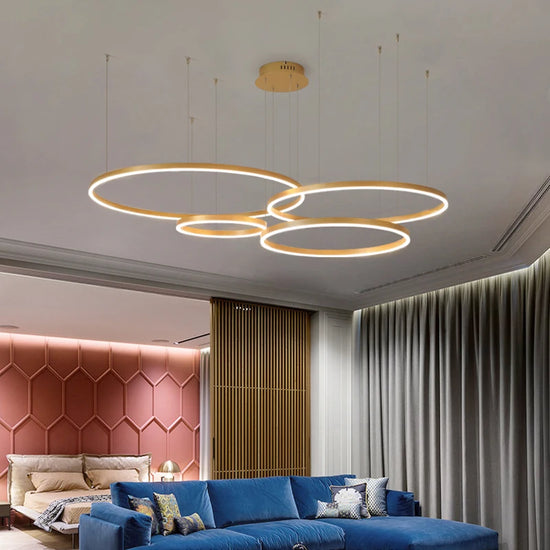 AeroLight Modern Led Ceiling Chandelier Circular Ring