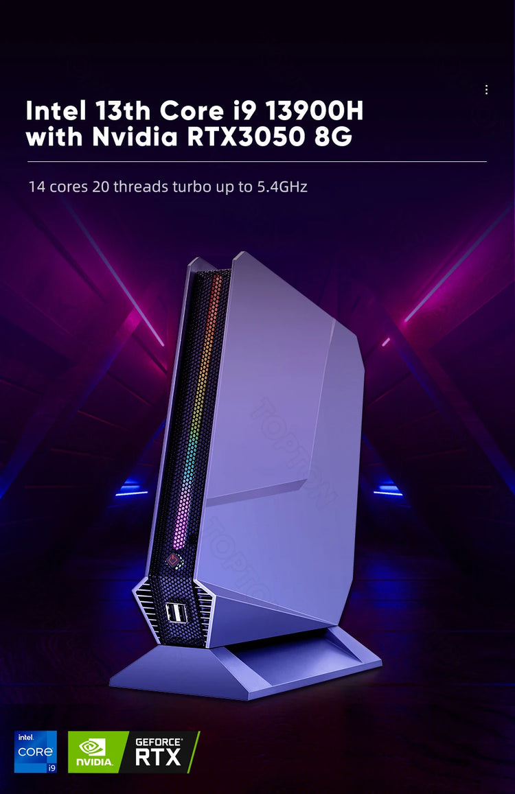 Gaming Pc I9 12900H RTX4060 64GB DDR4 2TB NVME SSD Mini Pc Gamer - ElectronAge