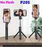 50pcs P20S R1 R1S Bluetooth Wireless Remote Selfie Stick LED light Extendable Foldable Handheld Monopod Tripod Stand Holder