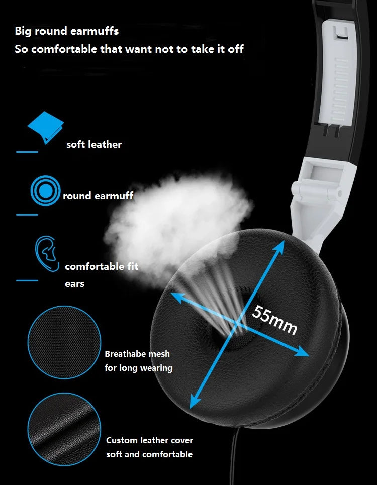 WYMECT Wired Foldable 3.5mm Headphones - ElectronAge