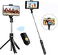 50pcs P20S R1 R1S Bluetooth Wireless Remote Selfie Stick LED light Extendable Foldable Handheld Monopod Tripod Stand Holder