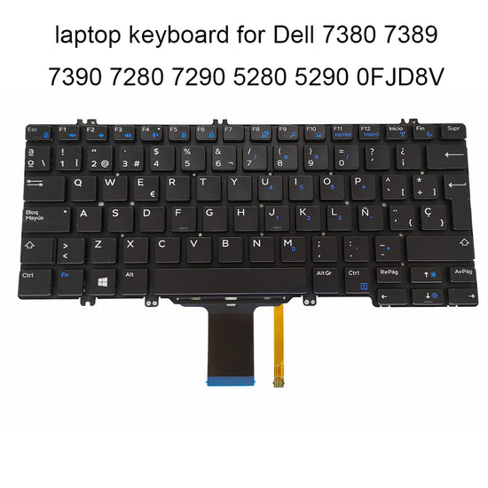 FJD8V Swedish Spanish Latin Backlit keyboard - ElectronAge