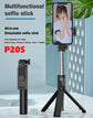 50pcs P20S R1 R1S Bluetooth Wireless Remote Selfie Stick LED light Extendable Foldable Handheld Monopod Tripod Stand Holder