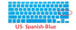 Spanish For Macbook Pro Retina 13 15 Air 13 EU US Spanish Keyboard Cover Soft Silicon A1466 A1278 A1286 Keyboard Protector Skin