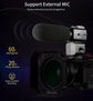 Video Camera 4K Professional for YouTube Live Streaming, Ordro AC5 12X Optical Zoom Full HD Blogger Camcorder Vlog Cameras