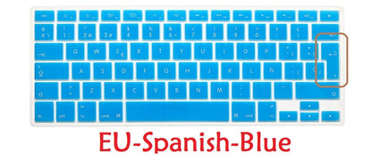 Spanish For Macbook Pro Retina 13 15 Air 13 EU US Spanish Keyboard Cover Soft Silicon A1466 A1278 A1286 Keyboard Protector Skin