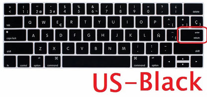 Soft for Macbook Pro 13 15 touch bar 2016 2019 Spanish EU US Keyboard Cover Silicon A1706 A1707 A1989 A1990 Keyboard Protector