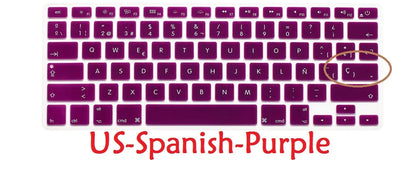 Spanish For Macbook Pro Retina 13 15 Air 13 EU US Spanish Keyboard Cover Soft Silicon A1466 A1278 A1286 Keyboard Protector Skin