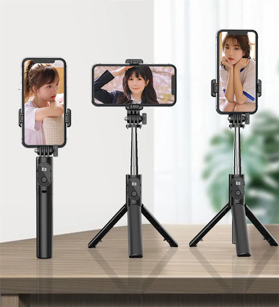 50pcs P20S R1 R1S Bluetooth Wireless Remote Selfie Stick LED light Extendable Foldable Handheld Monopod Tripod Stand Holder